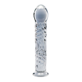 Clarity Seraphic Ripple glass dildo, transparent background