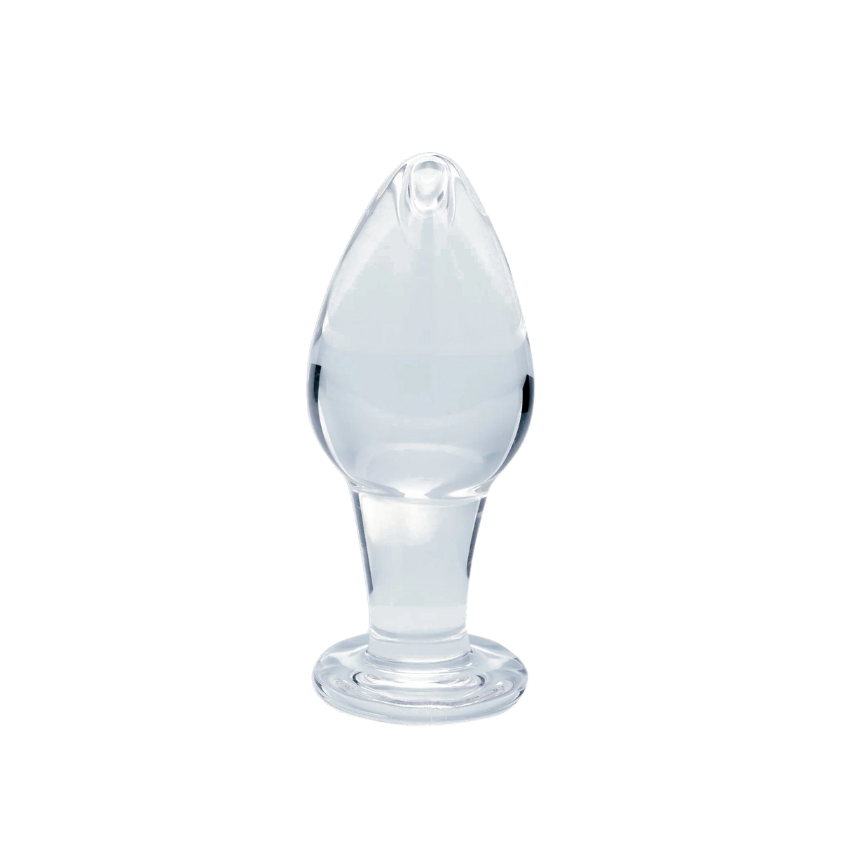 Clarity Utopian Bud glass dildo, transparent background
