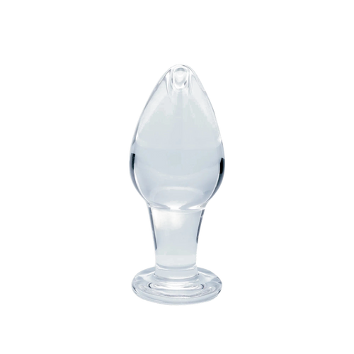 Clarity Utopian Bud glass dildo, transparent background