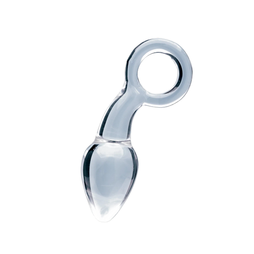 Clarity Utopian Delight glass dildo, transparent background