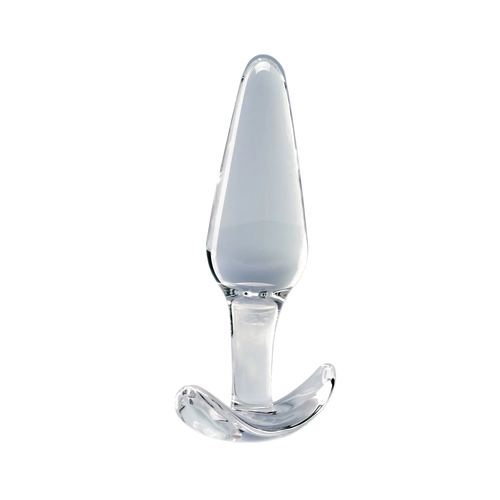 Clarity Utopian Floret glass dildo, transparent background