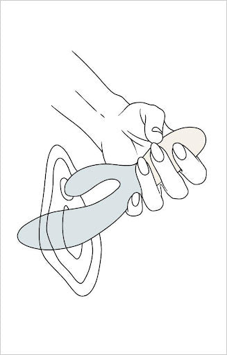 Illustration of a hand holding a light bulb, symbolizing idea or innovation.