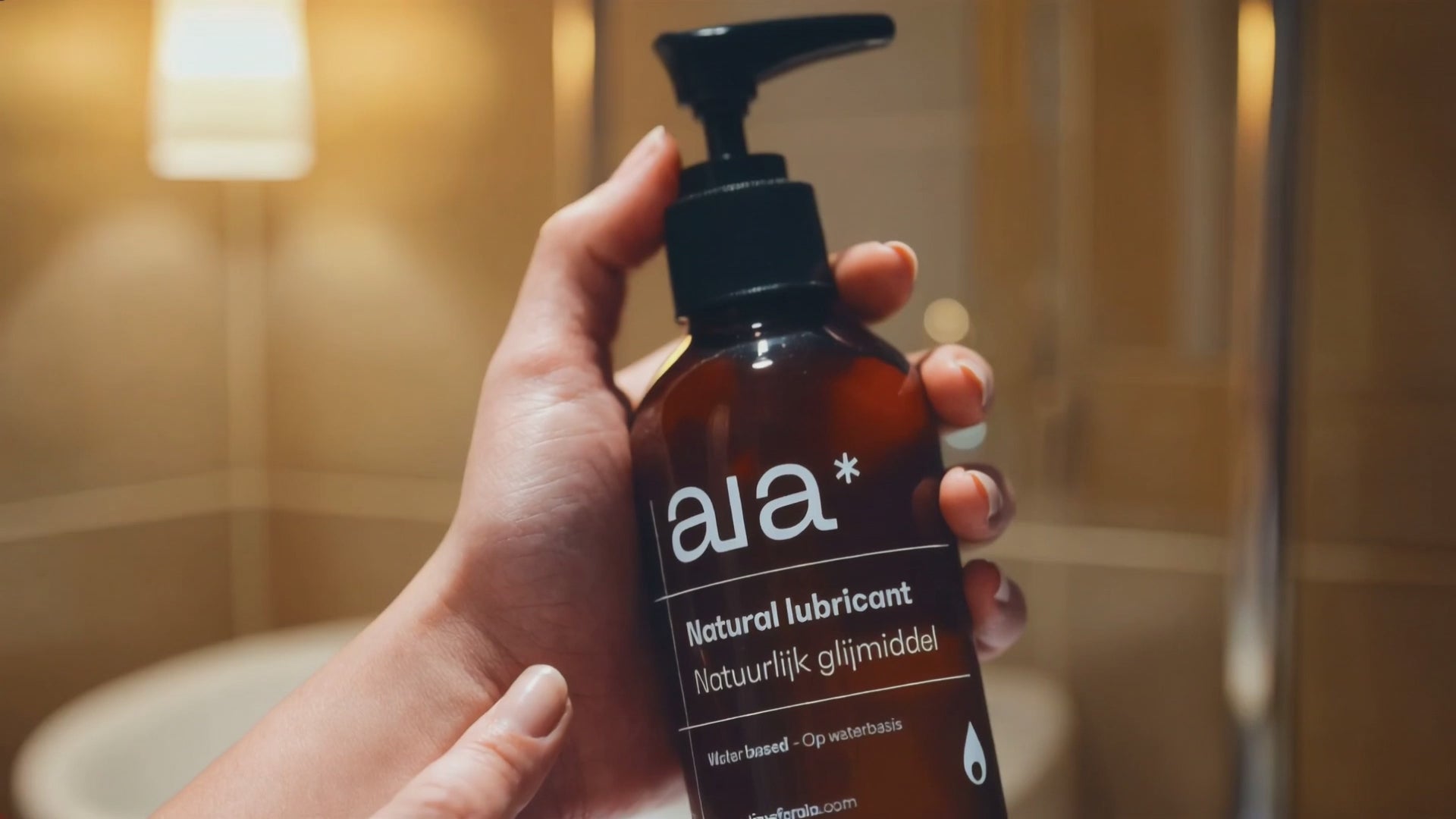 bathroom intimate wellness products including lubricant