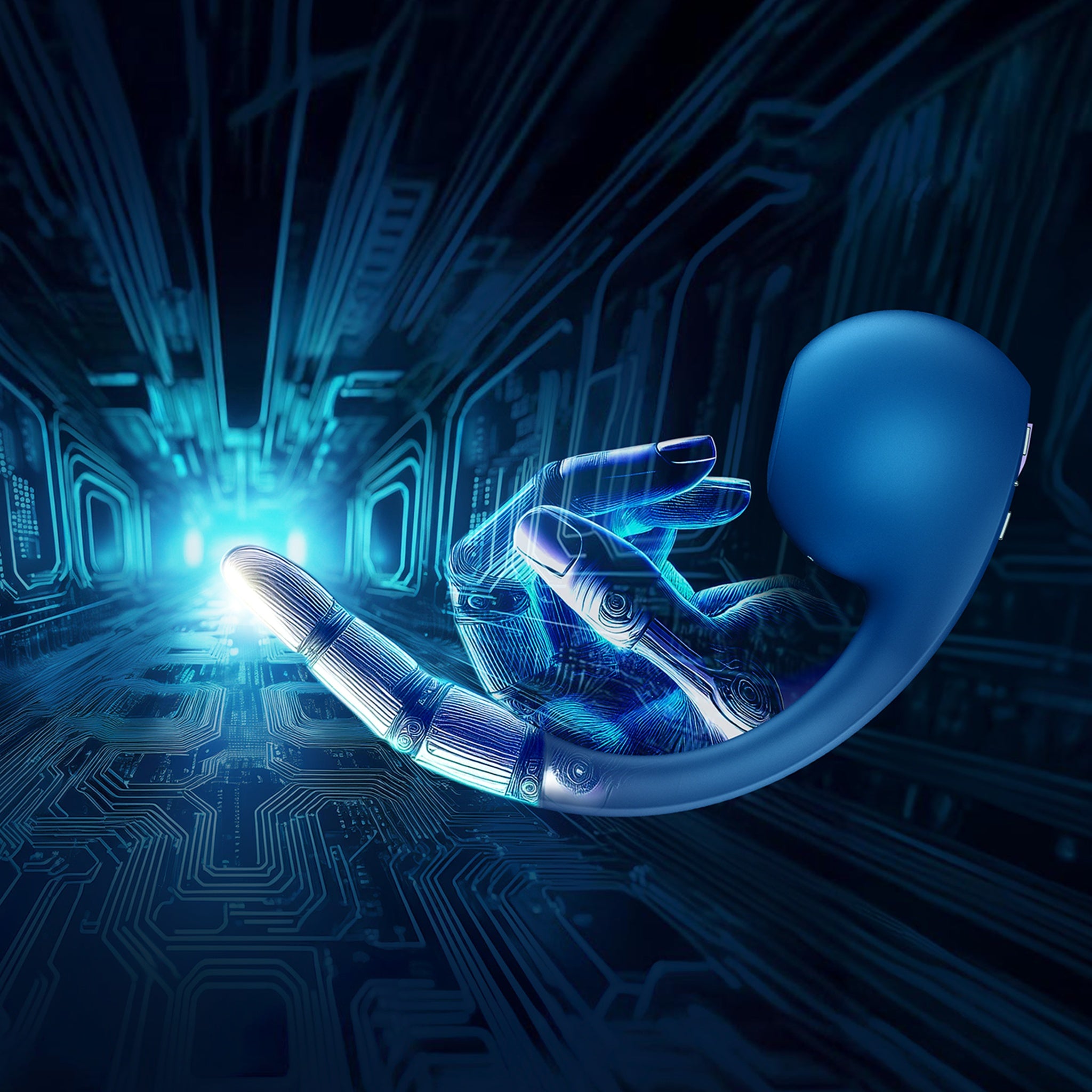 Satisfyer Pro+ Wave 4 Connect App, illustration of Robotic Technology spiral wave motion