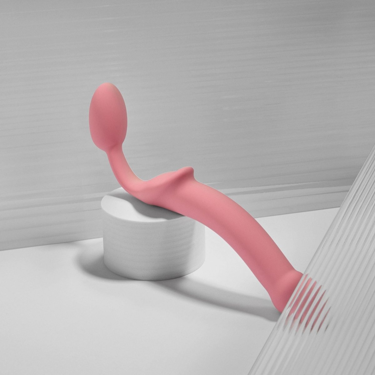 Strap On Me Bendable Strapless Strap-On in Pastel Pink, flexible shape-memory body