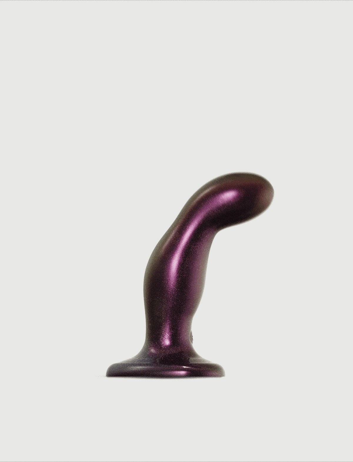 Strap On Me Fingering & Vibrating Dildo in Metallic Aubergine, front view