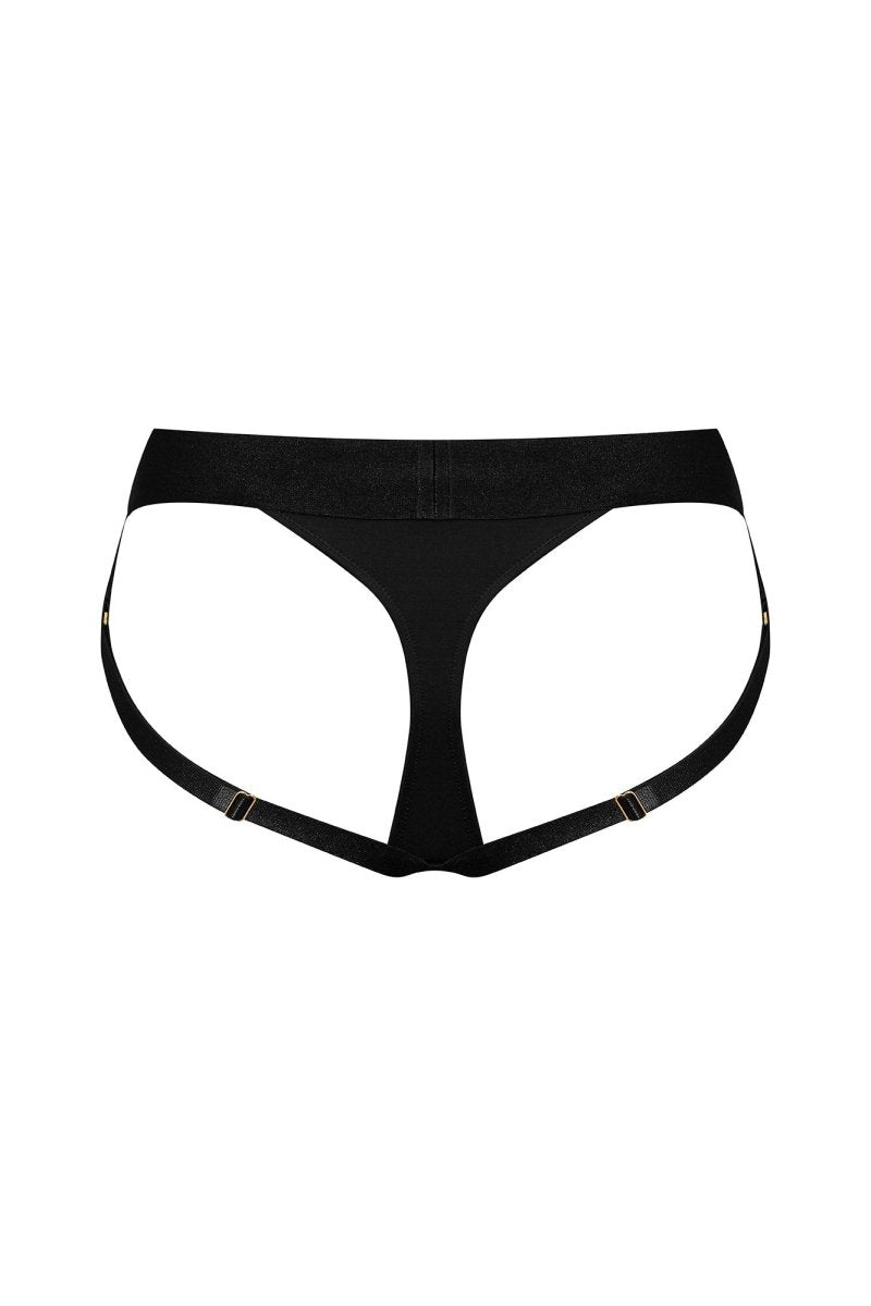 Strap On Me Heroine Lingerie Harness in Black, back view