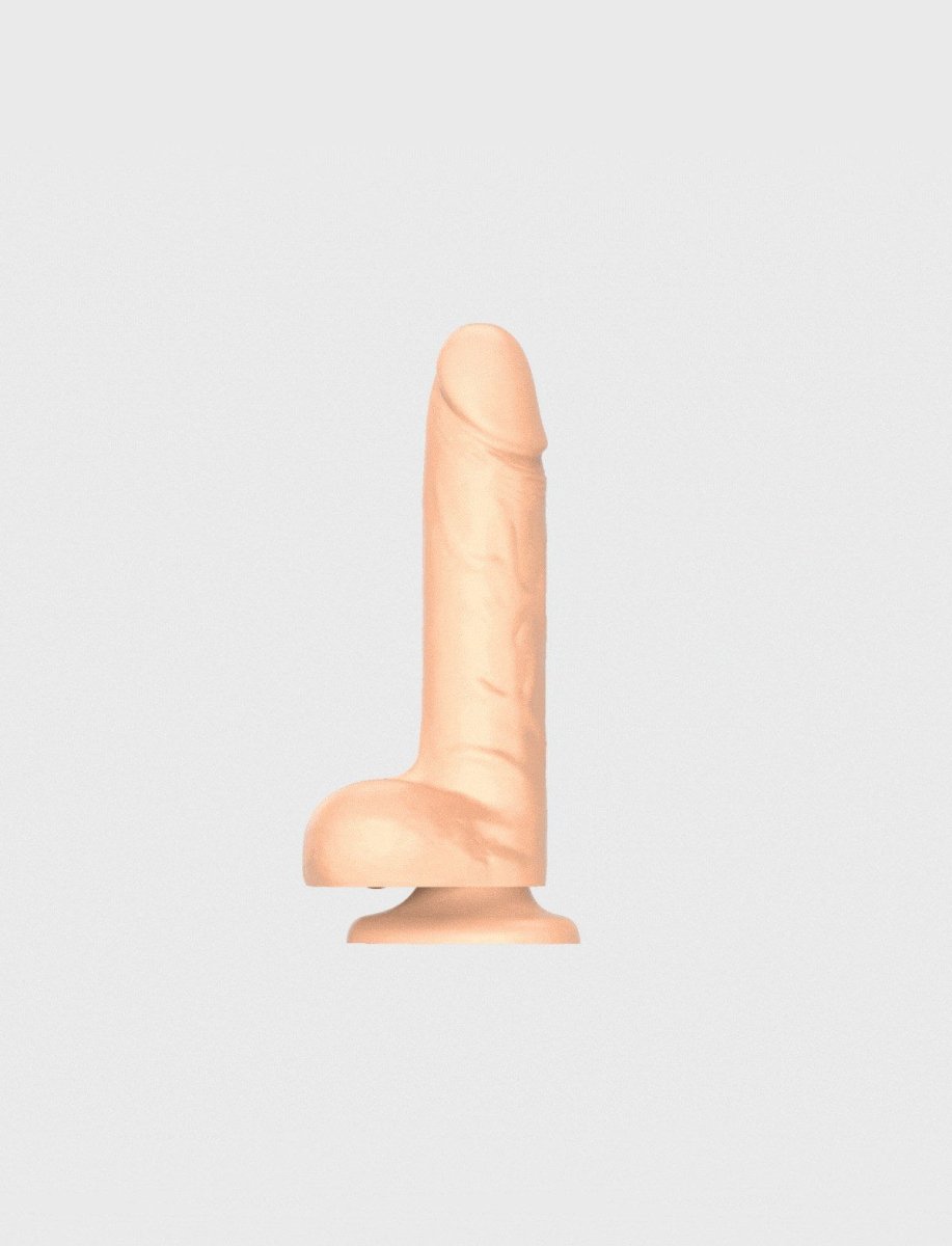 Strap On Me Rotating & Vibrating Realistic Dildo in Vanilla, front view