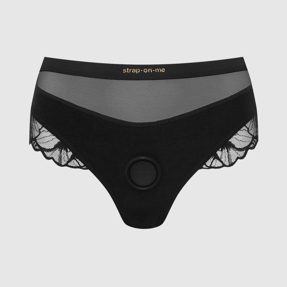 Strap On Me Sublime Lingerie Harness, flat front view with O-ring