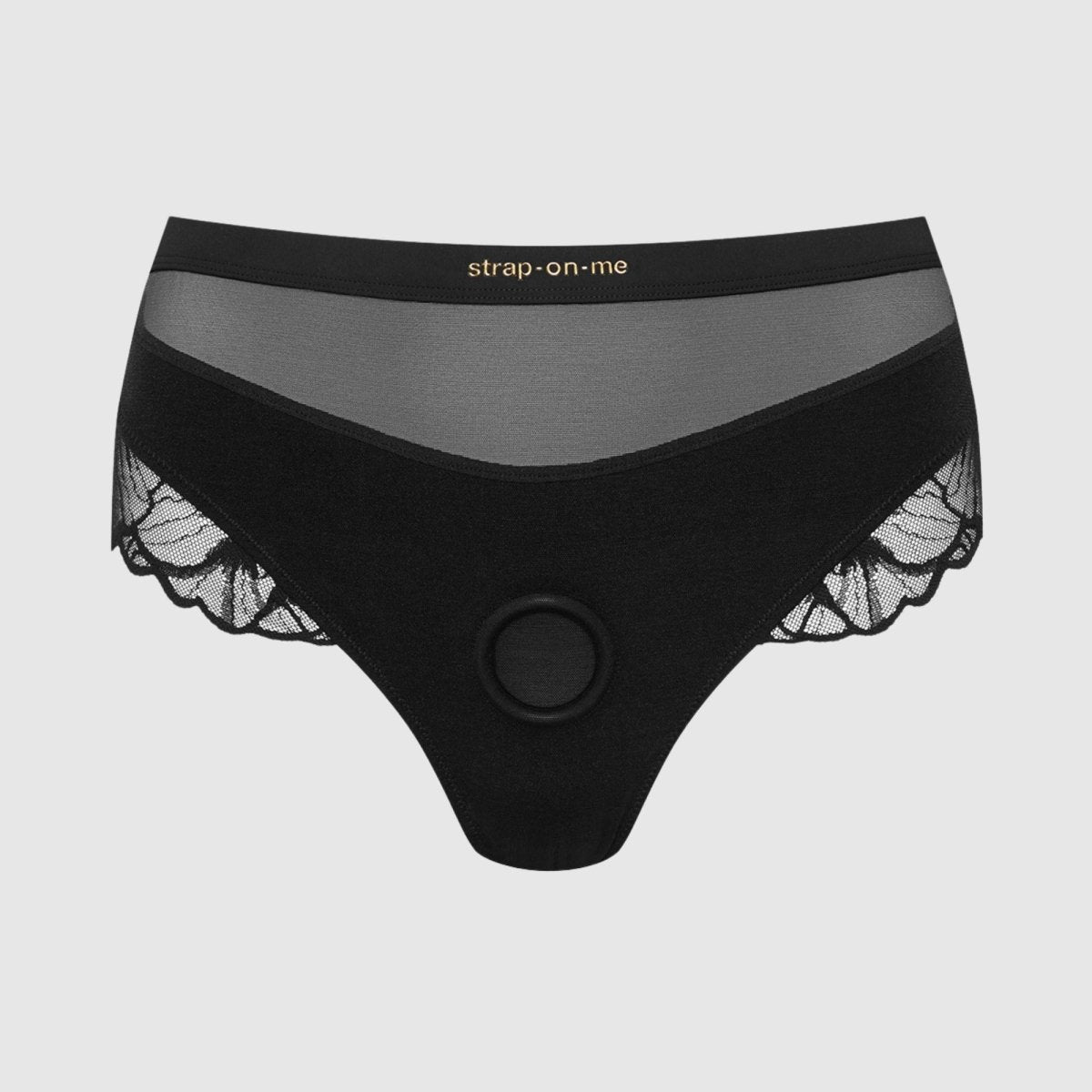 Strap On Me Sublime Lingerie Harness, flat front view with O-ring