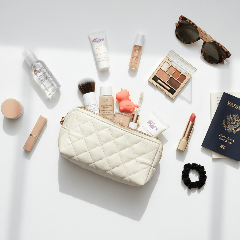 Unihorn Mini Peachy Pony in a travel pouch