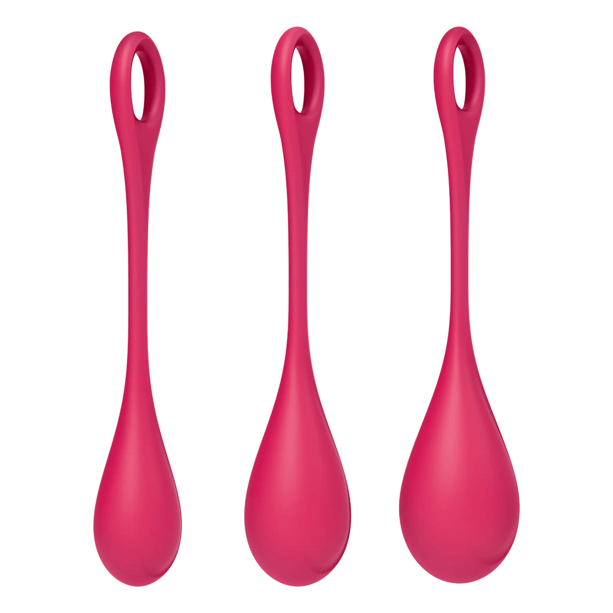 Satisfyer Yoni Power 1 set of three weighted kegel balls in red